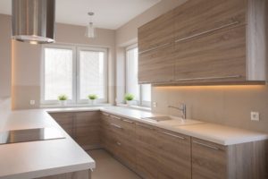 48766087 - bright wooden kitchen in beauty luxury house